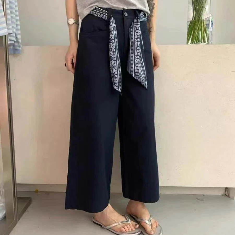【XIACC】宽松百搭直筒裤休闲裤通勤洋气阔腿裤中腰时尚夏季裤子
