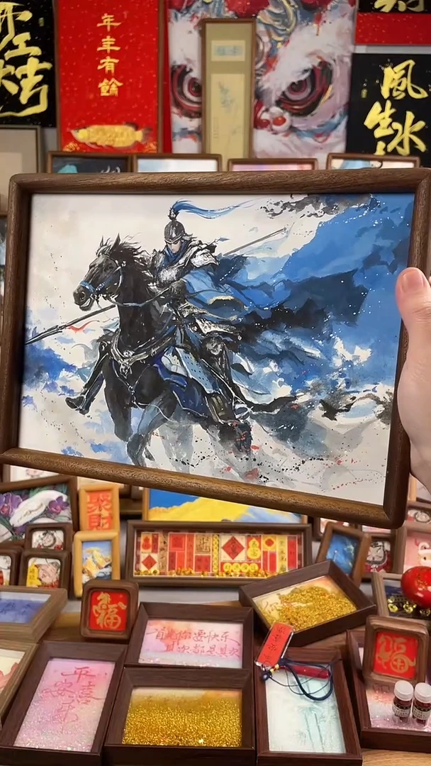 国画纯手绘书法绘画作品