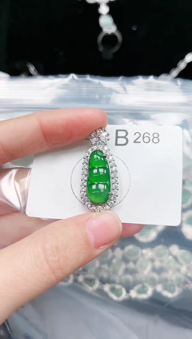 【闪购商品】翡翠颈饰未镶嵌268赠皮绳