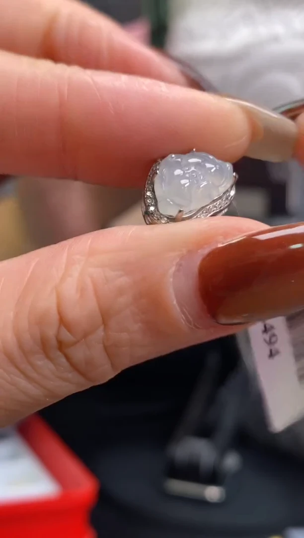 颈饰银S925镶嵌翡翠净货16694