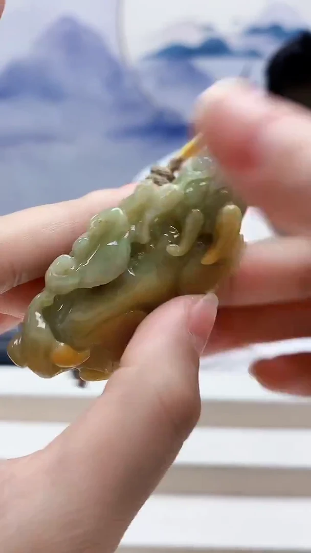 未镶嵌定制翡翠5028lr-毛货挂件9