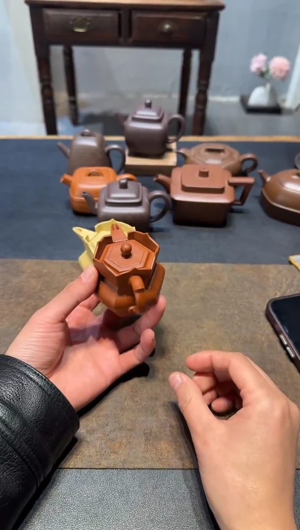 茶壶紫砂小**?朱泥小僧帽 90ml