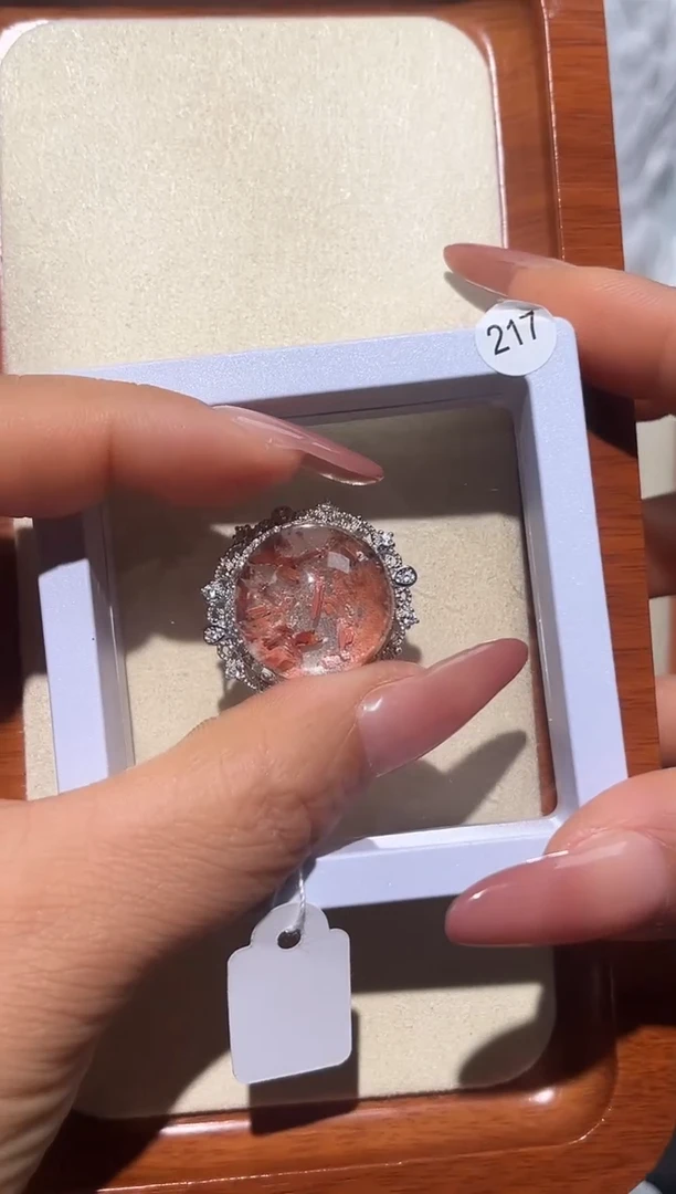 银S925镶嵌戒指水晶d****a定制