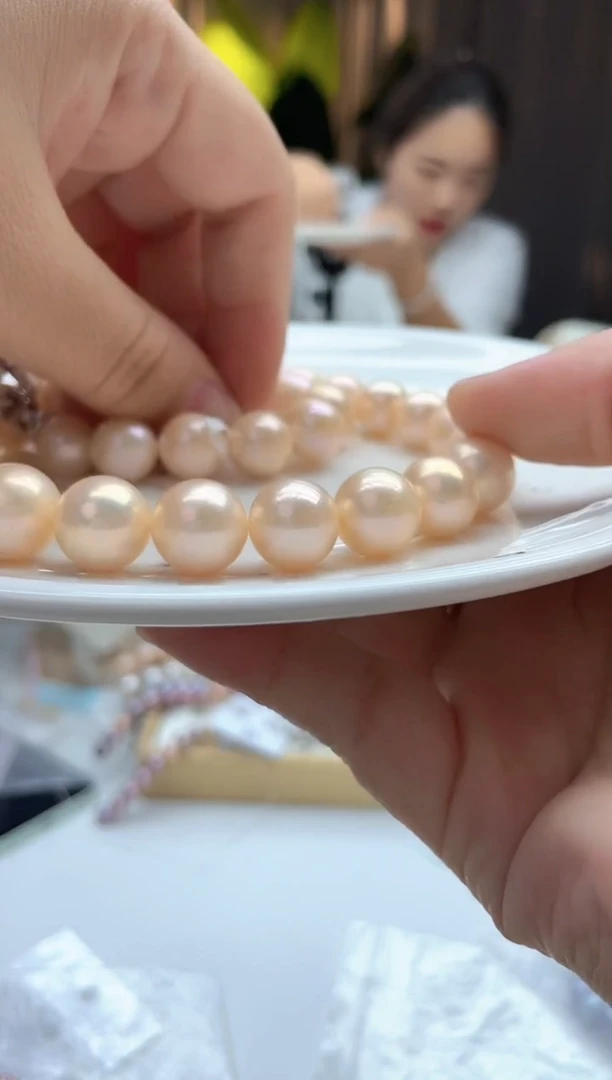 项链未镶嵌淡水珍珠490  11-13mm中国红项链