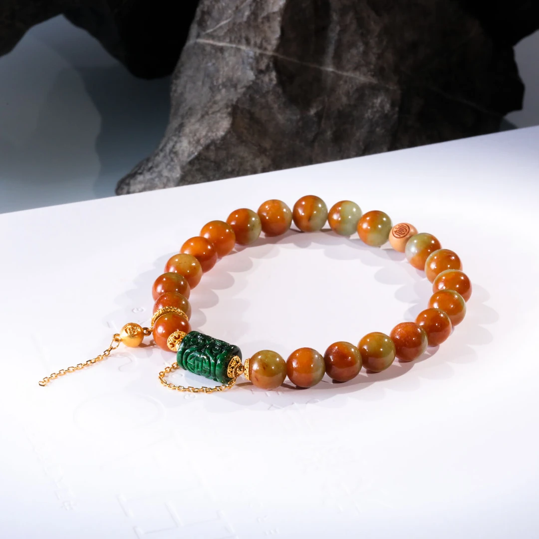 【意婵】《博语》大超值-18K金天然高品缅A腾冲老翡翠单圈手链-910226