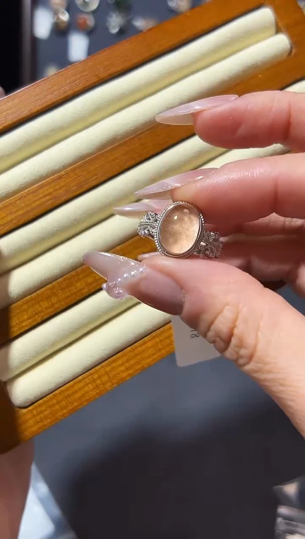 【闪购商品】水晶戒指银S925镶嵌发一（52）