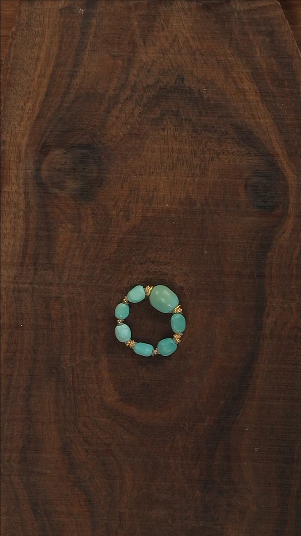 【闪购商品】绿松石戒指18K金镶嵌A2998-定制