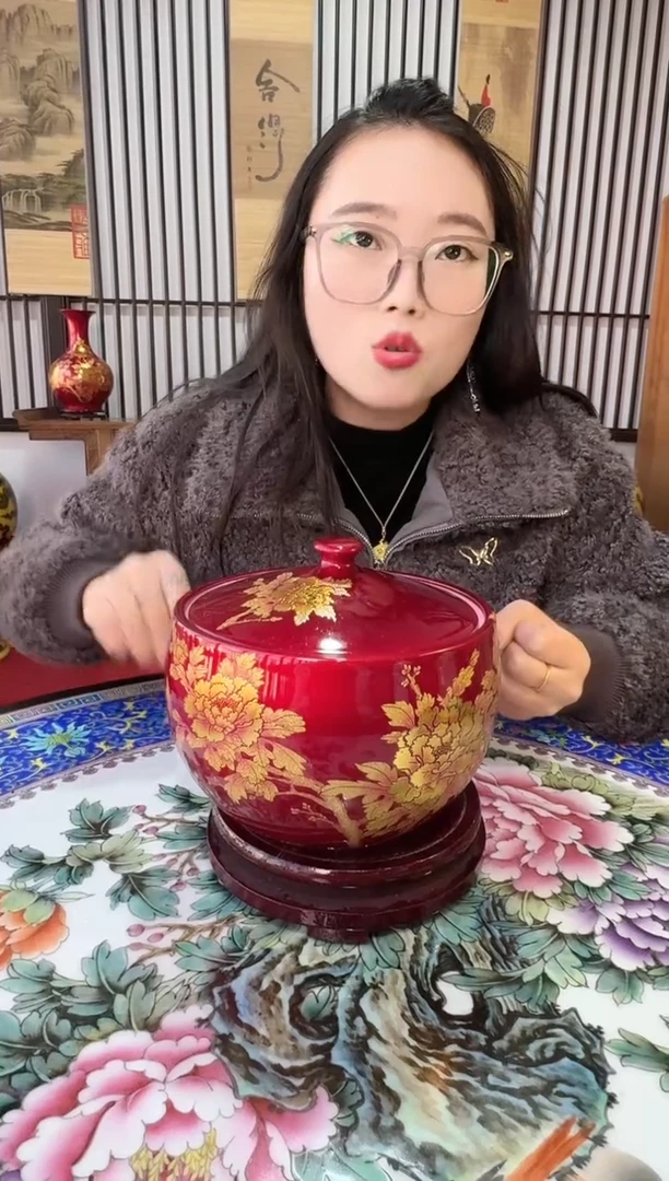 【闪购商品】储物罐花开富贵陶瓷储物罐