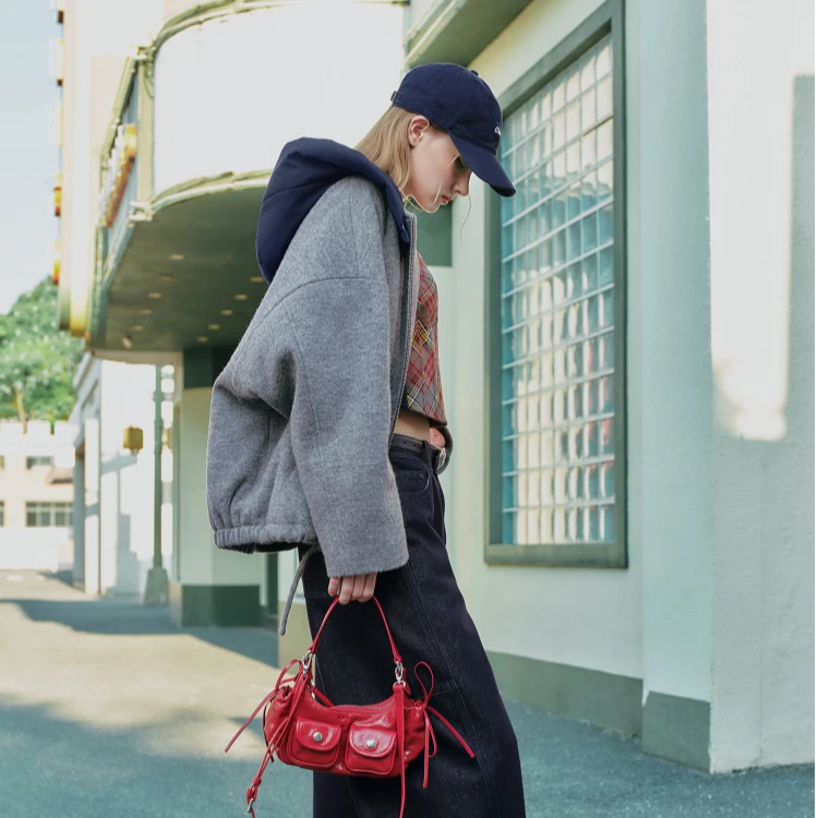 SALT.P可颜 2025冬季新款混色羊毛呢羽绒服AC35508110