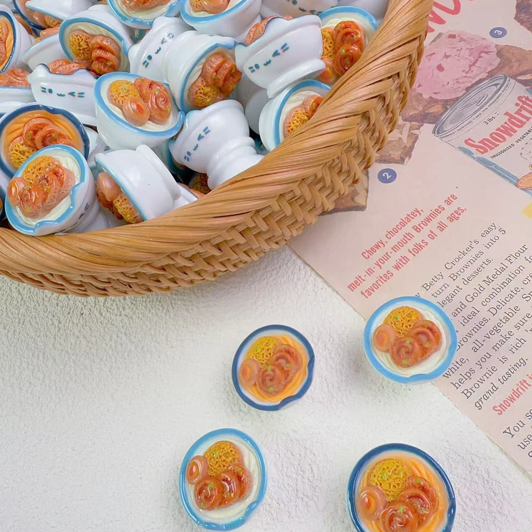 小爱定制【小猫拉面】diy创意树脂食玩饰品