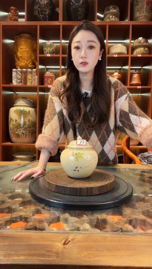 罐李旭泽作品白泥小茶罐@77