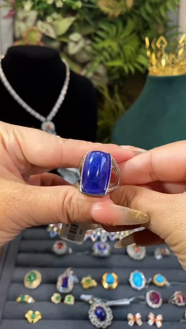 未镶嵌戒指坦桑石天然坦桑石戒指30.33CT