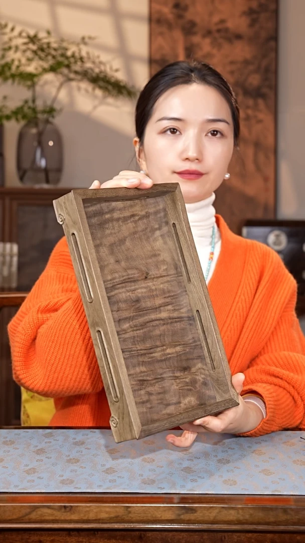 乌木类家具金丝楠阴沉木 精工纹盘