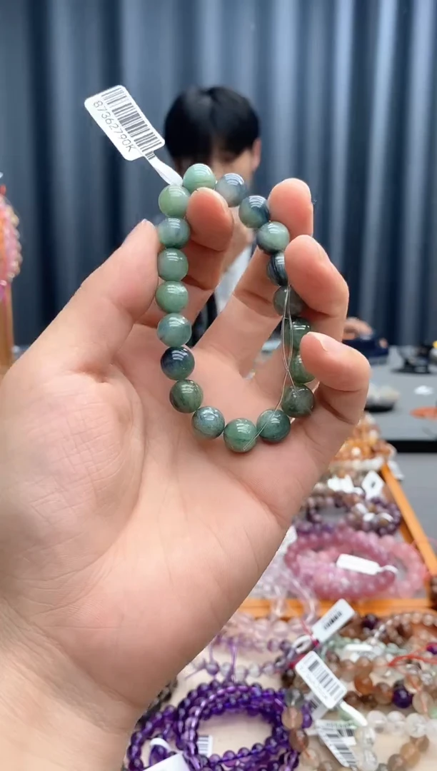 水晶手链未镶嵌蓝绿晶