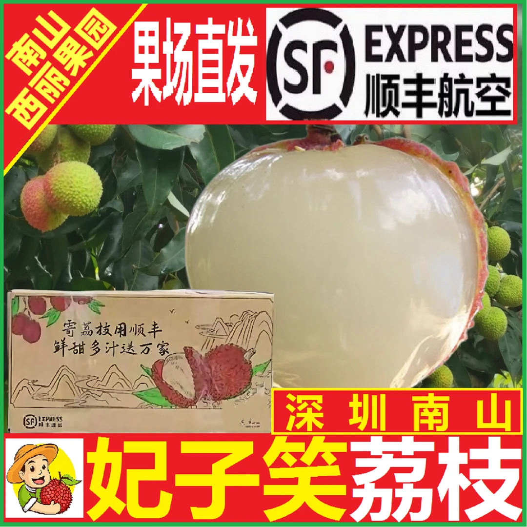 头茬妃子笑荔枝抢鲜发顺丰包邮坏果必赔颗颗饱满爆汁甜果园直采应