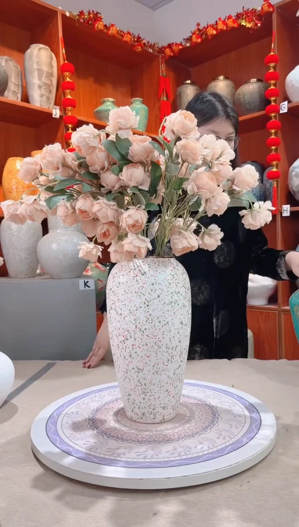 【闪购商品】瓶樱花粉 大号 陶瓷花瓶 无花