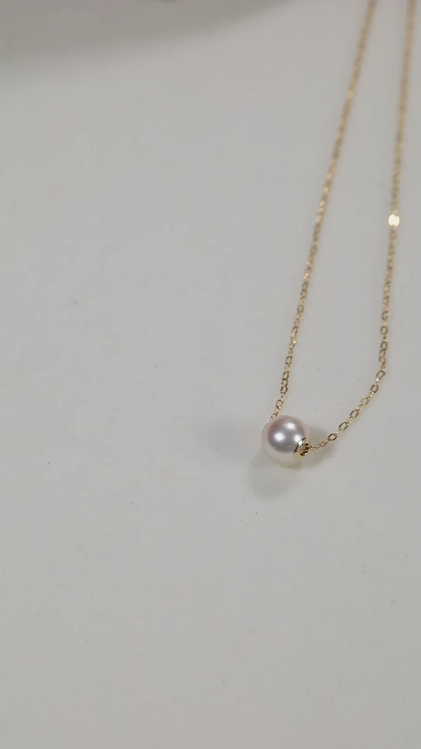 吊坠(赠链)18K金镶嵌海水珍珠akoya路路通吊坠