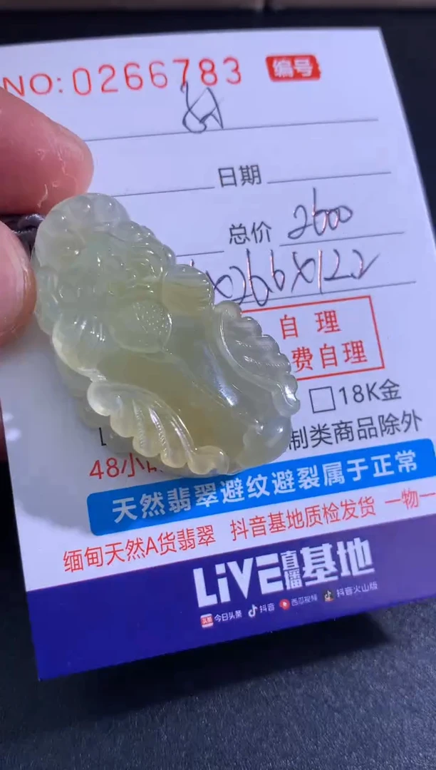 翡翠未镶嵌颈饰孙*心孙