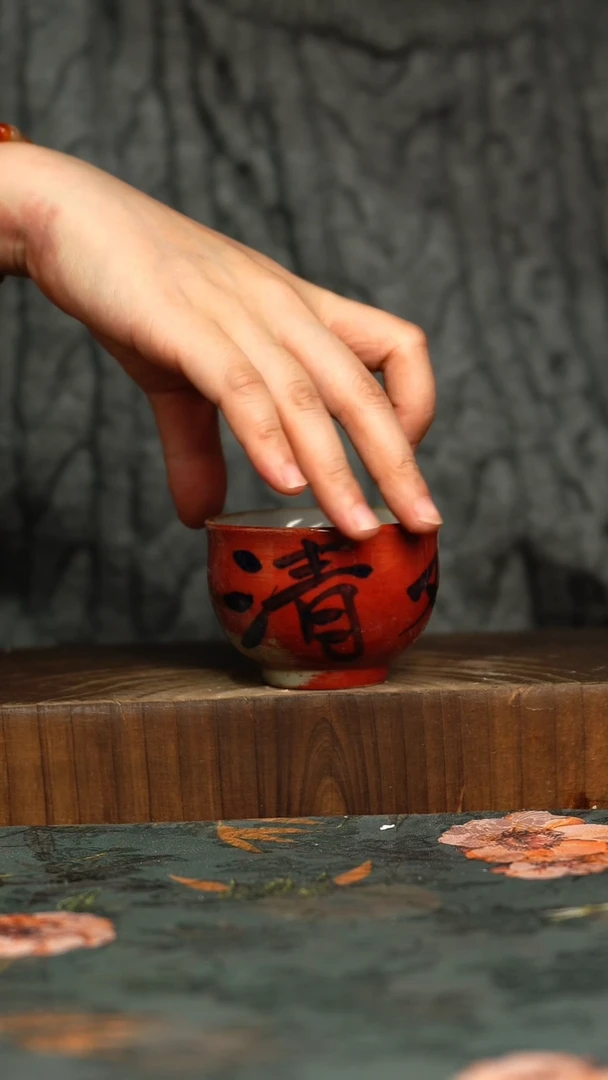 杯釉下彩手工手绘同款陶器