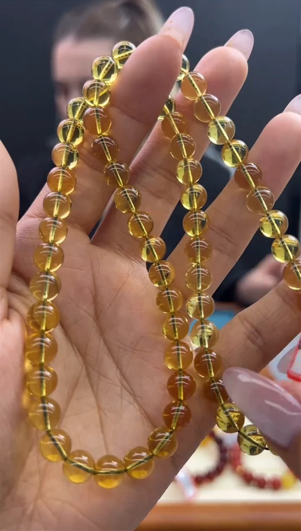 【闪购商品】琥珀颈饰未镶嵌112秒拍号