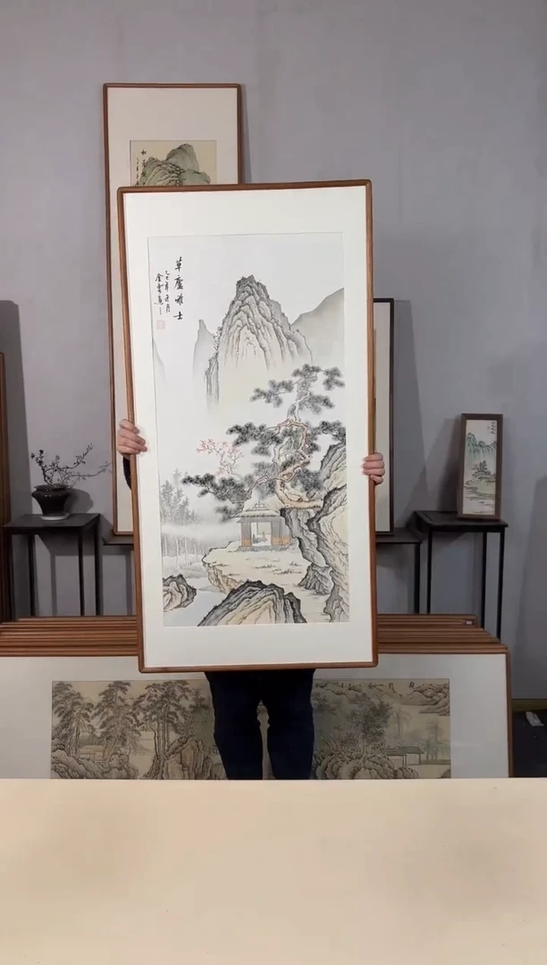 国画手绘*草庐雅士*62*122cm