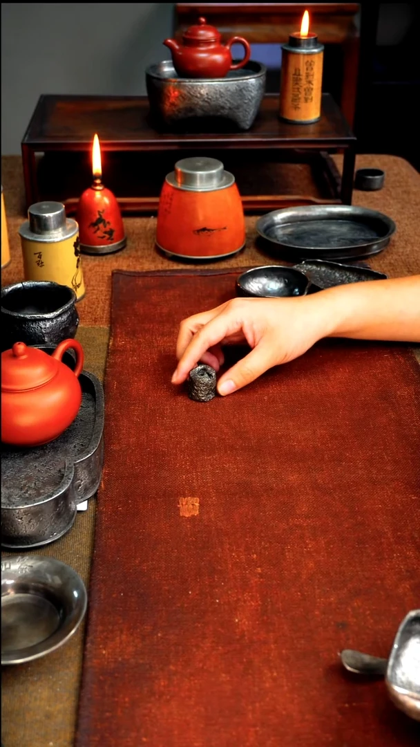 9385纯锡侘寂风香插加黄铜锯钉