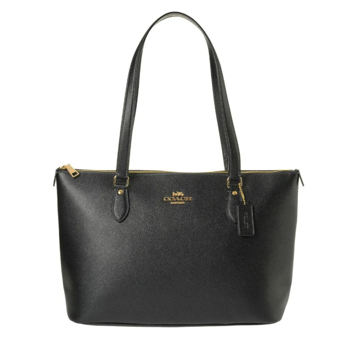 Coach蔻驰包托特包十字纹单肩包 CV402 IMBLK