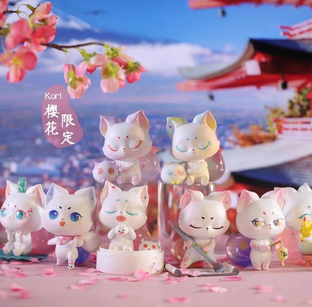 【拆盒】郭斯特小狐狸Kori镇樱花限定系列潮玩公仔手办盲盒
