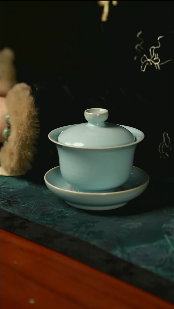 元宝盖碗  支钉 开片 一级品
