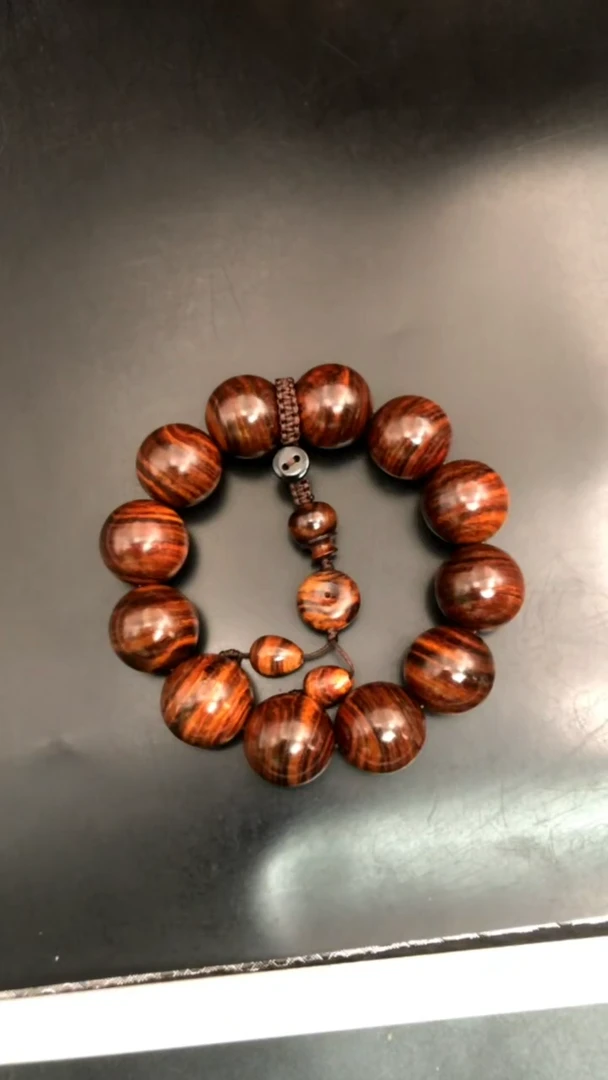 黄花梨/降香黄檀手串/手链海黄邦溪野紫油2.0精串