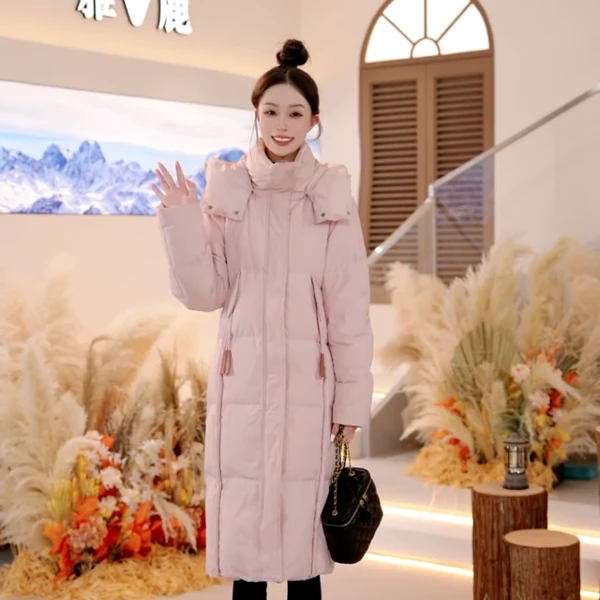 雅鹿官方【流光风】女款新款长款新款时尚羽绒服女款羽绒服外套冬季