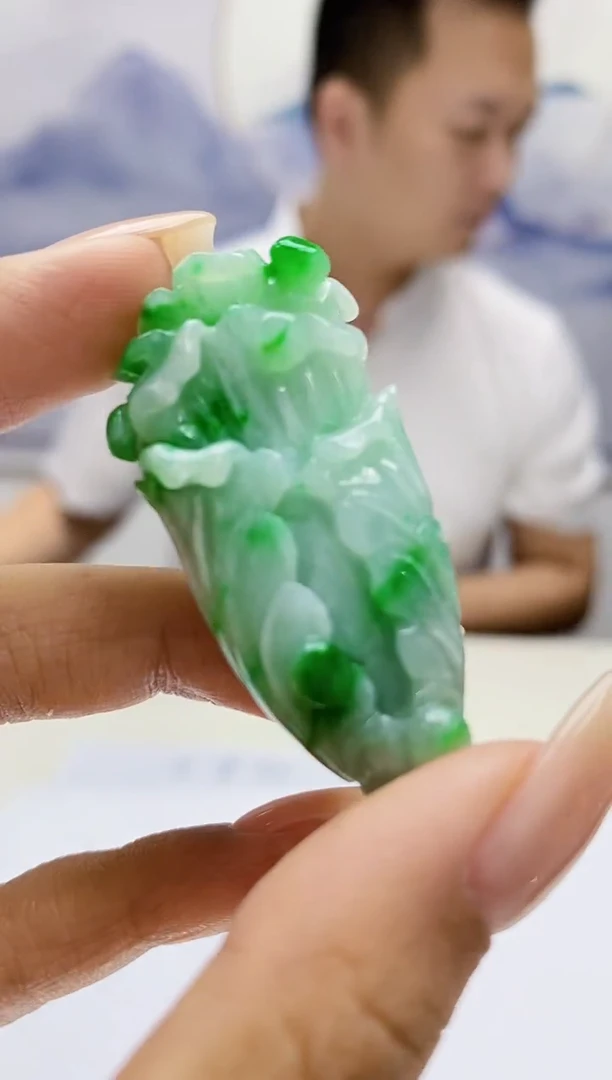 定制翡翠未镶嵌5161xx-毛货挂件36