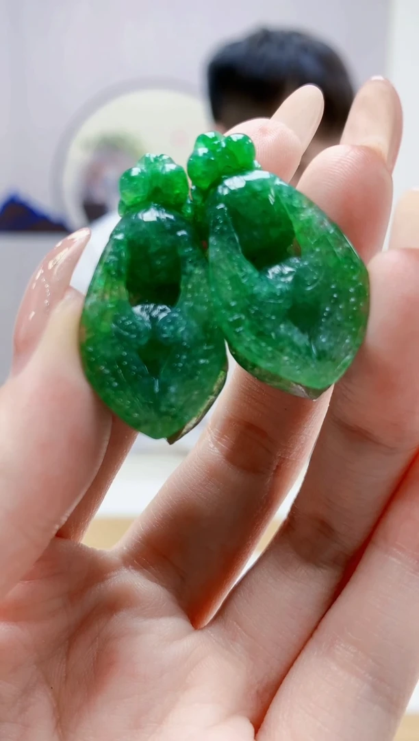 未镶嵌定制翡翠4868jw-毛货挂件一对61