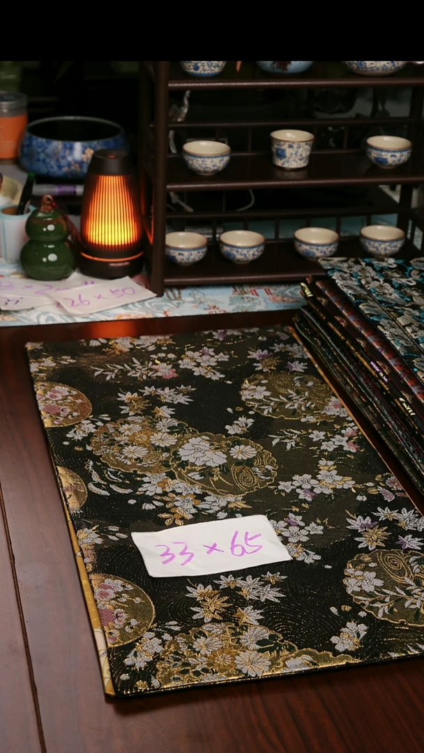 【西阵织繁华团双面】中国风干泡织锦茶席33*65