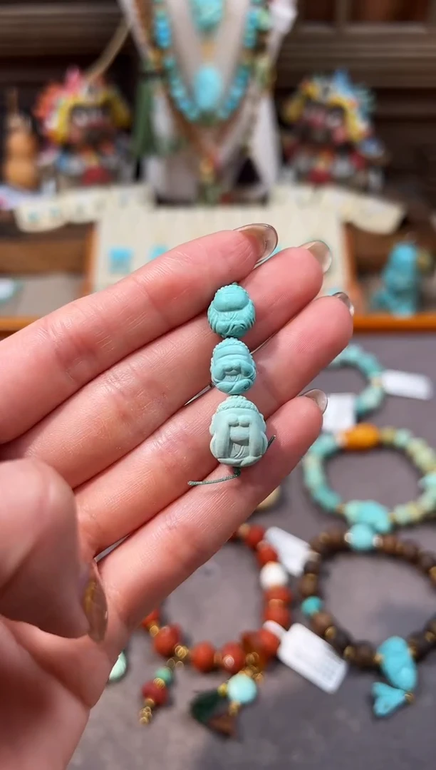 未镶嵌绿松石配饰绿松石配饰三不宝宝佛