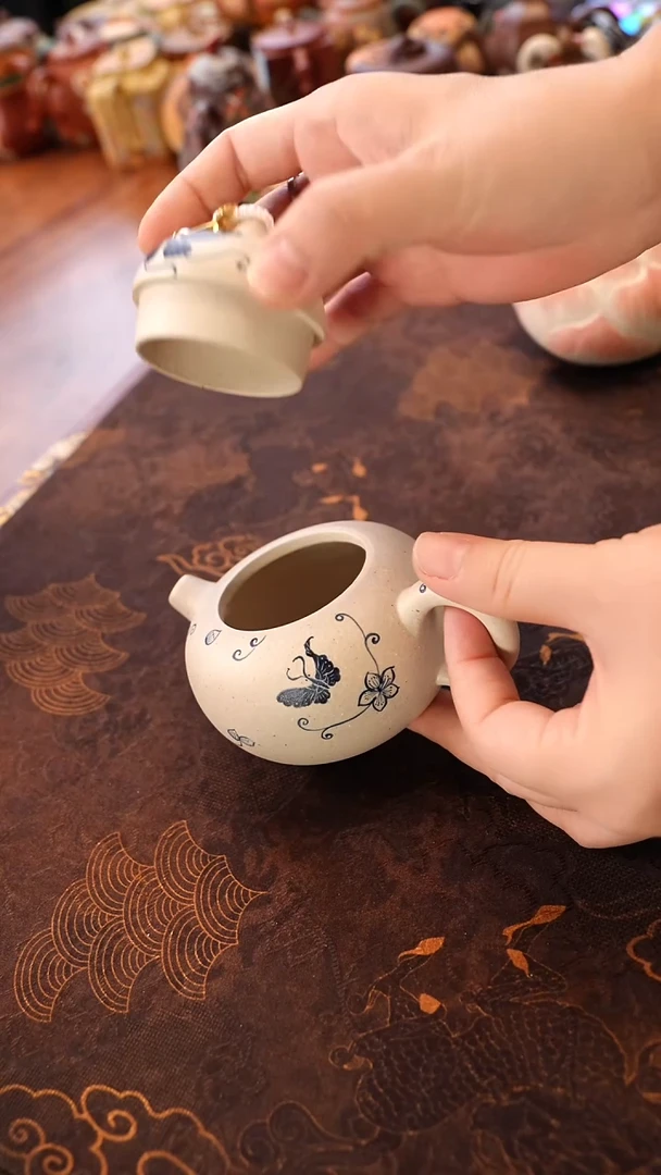 茶壶紫砂白玉段云柱