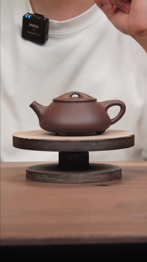 茶壶紫砂木门紫泥石瓢