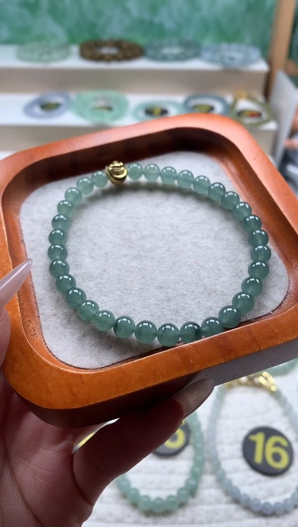 未镶嵌手链翡翠6.4蓝