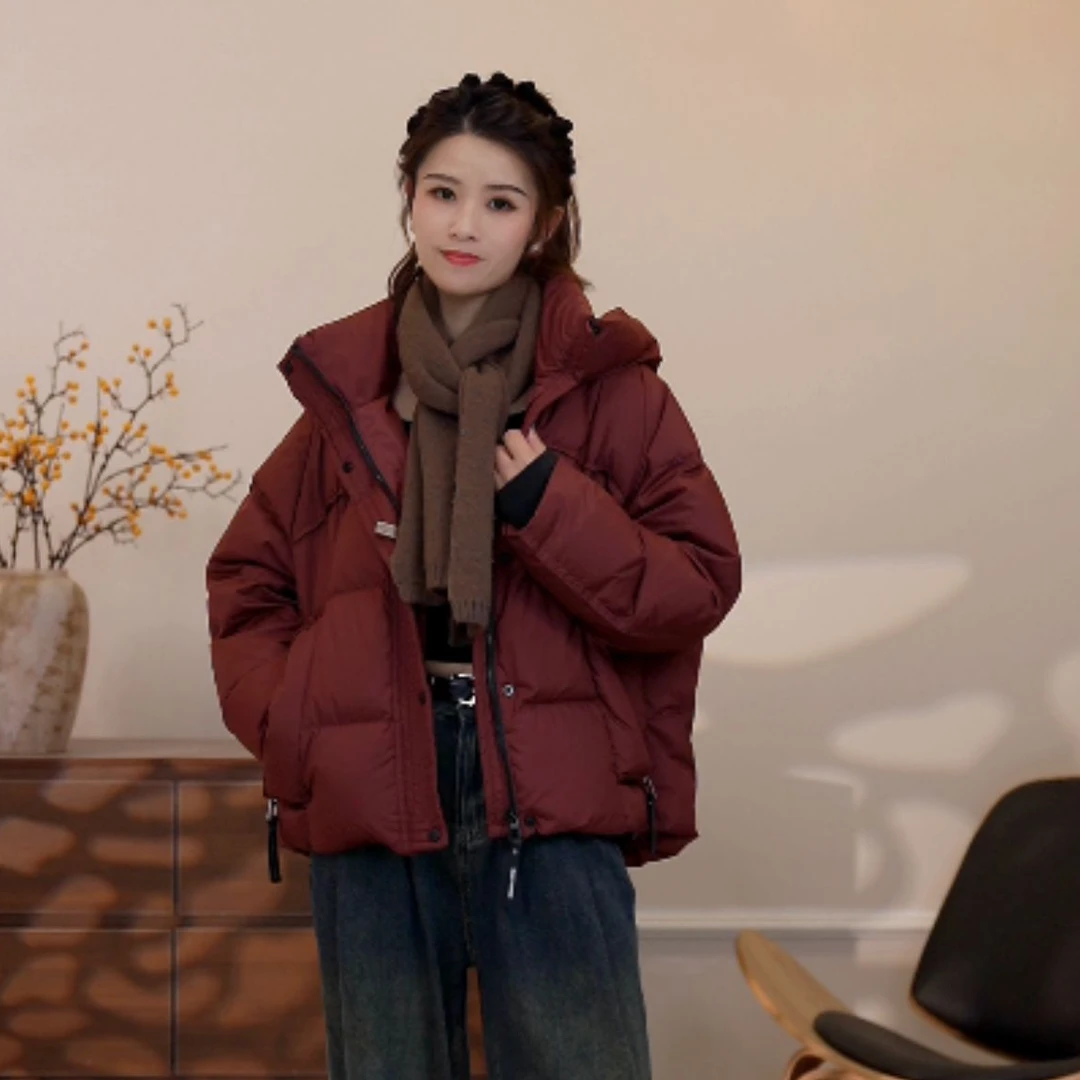 【新春返场】宠粉血亏福利韩版宽松连帽加厚羽绒服女休闲时尚 24-06