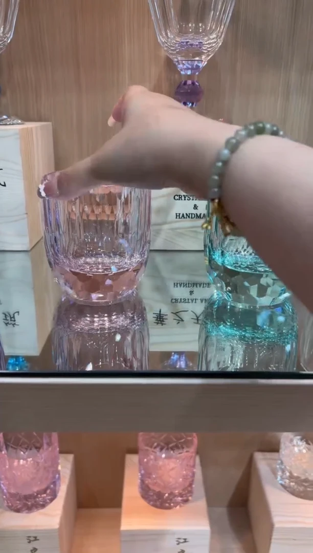 落*粉色 薄荷绿色钻杯