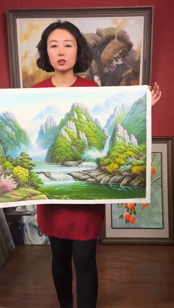 油画【28号】约50*70cm丨朝鲜原创纯手绘孤品油画丨顺丰包邮