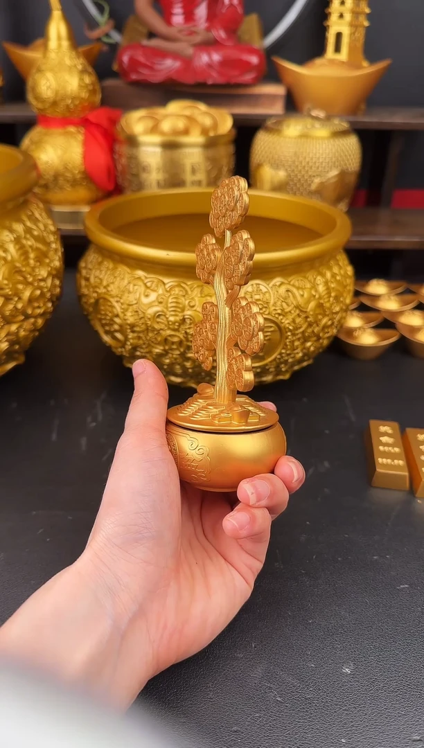 黄铜黄铜工艺品摇钱树摆件