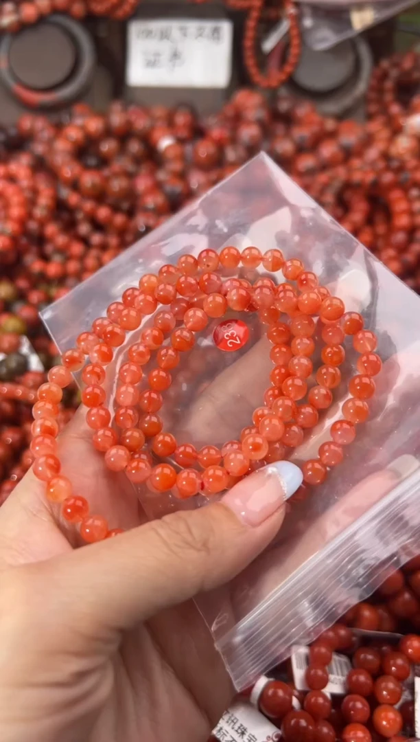 未镶嵌手串南红玛瑙6+