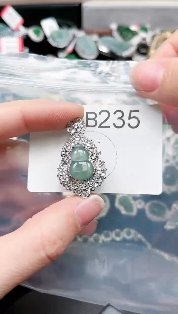 【闪购商品】翡翠颈饰未镶嵌235赠皮绳