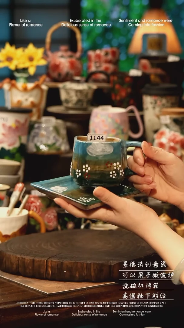 陶瓷景德镇高温釉下彩手工手绘款式@A1144@