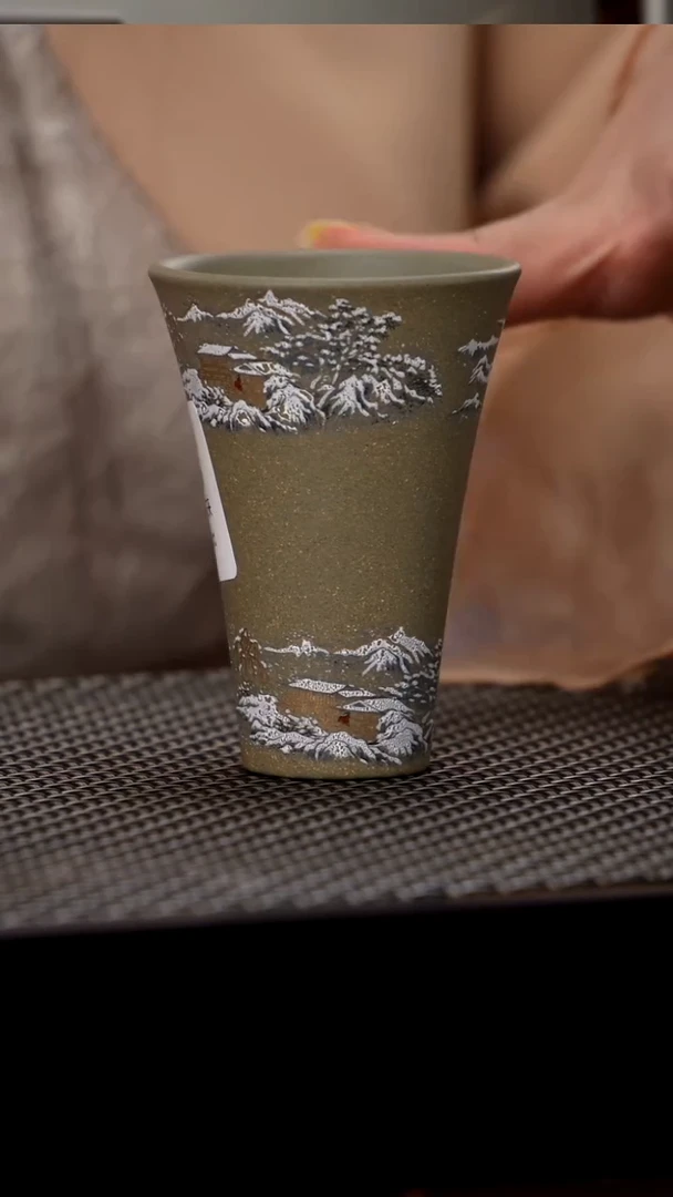 茶杯紫砂清段喜气东来主人杯180cc