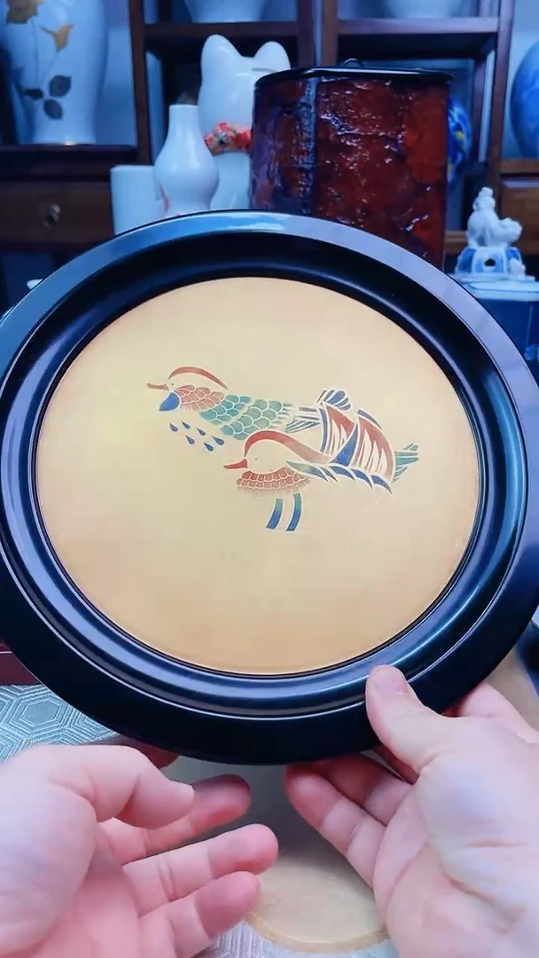 【闪购商品】盘日产实木金箔大盘