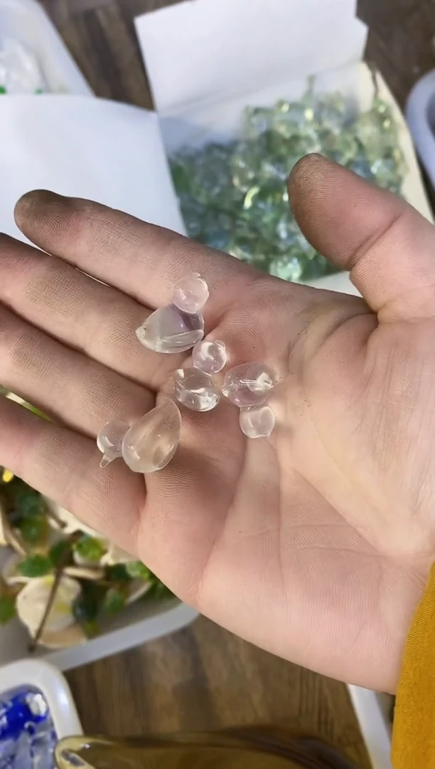 【闪购商品】琉璃手工艺品买2赠2透明小鸟共4只