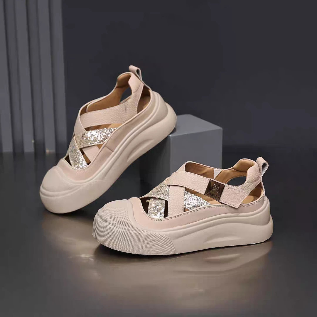 9817新款厚底百搭超轻开口笑板鞋