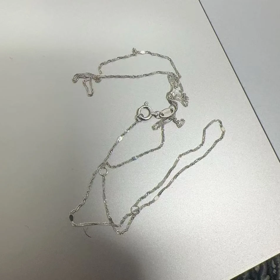 【老爸轻奢专属】曼卡龙缠绕满天星项链女简约锁骨链PT950素链计价